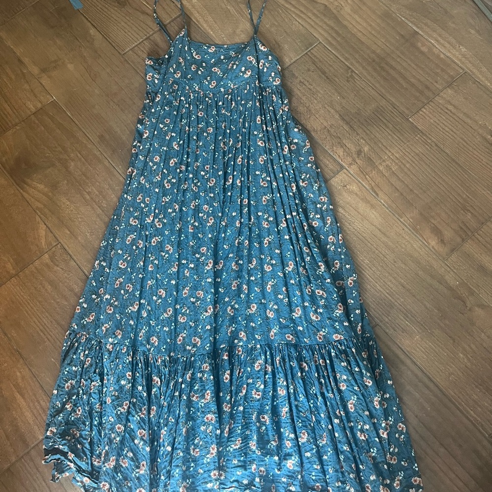 Natural Life Floral Blue Maxi Dress